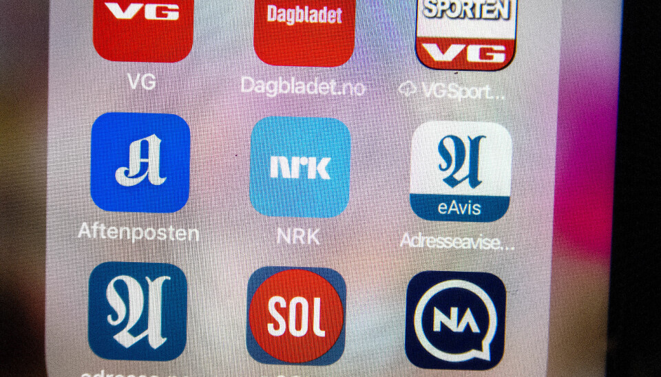 Illustrasjonsbilde: VG, Dagbladet, VGsport, Aftenposten, NRK, Adressa, SOL og Nettavisen appene på mobil.