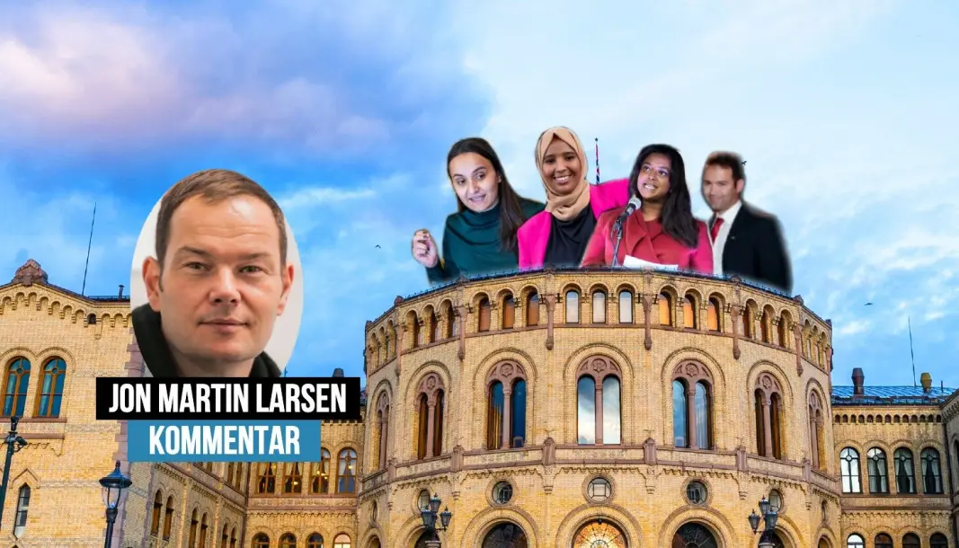 Selv om de er på stortinget, må de ikke bare prate om innvandring, mener Jon Martin Larsen. Selv om de er på stortinget, må de ikke bare prate om innvandring, mener Jon Martin Larsen.