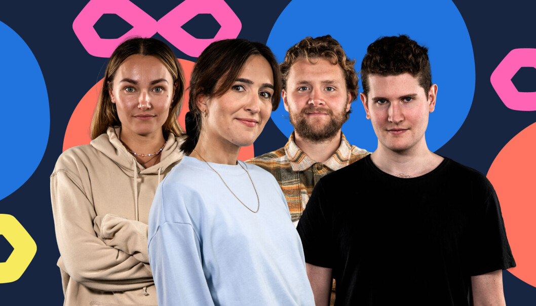 Arian Engebø (fra venstre), Adelina Ibushi, Martin Lepperød og Henrik Farley leder årets aksjon. Arian Engebø (fra venstre), Adelina Ibushi, Martin Lepperød og Henrik Farley leder årets aksjon.