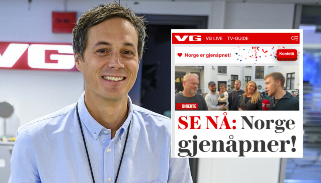VGs utviklingsredaktør Øyvind Brenne kan glisende konstatere at konfetti-stuntet (innfelt) på VG-fronten i helgen ga uttelling. VGs utviklingsredaktør Øyvind Brenne kan glisende konstatere at konfetti-stuntet (innfelt) på VG-fronten i helgen ga uttelling.