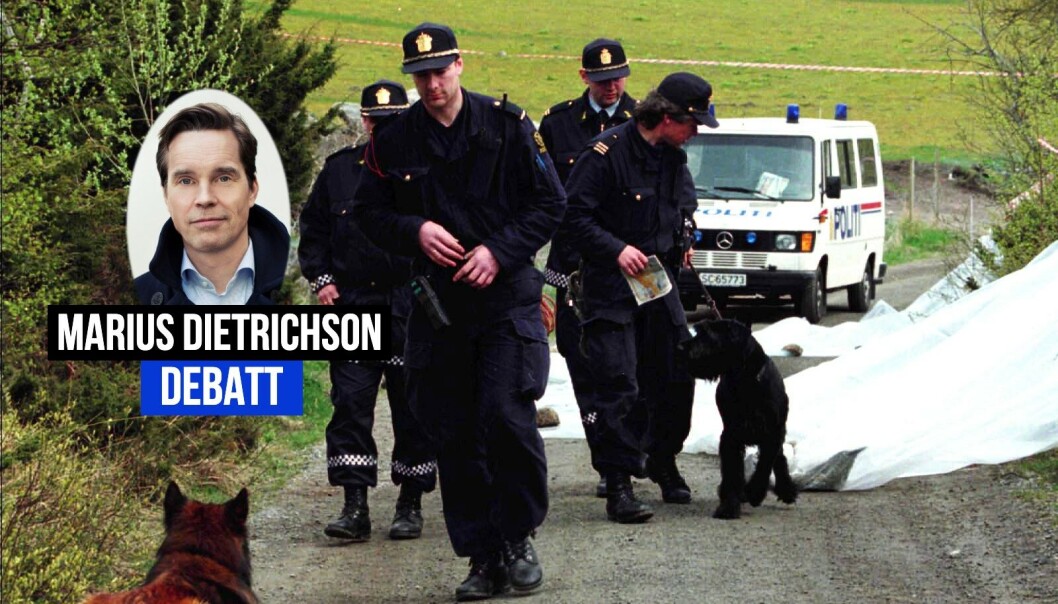Politiet på stedet på Karmøy der 17 år gamle Birgitte Tengs ble funnet drept i 1995. Politiet på stedet på Karmøy der 17 år gamle Birgitte Tengs ble funnet drept i 1995.