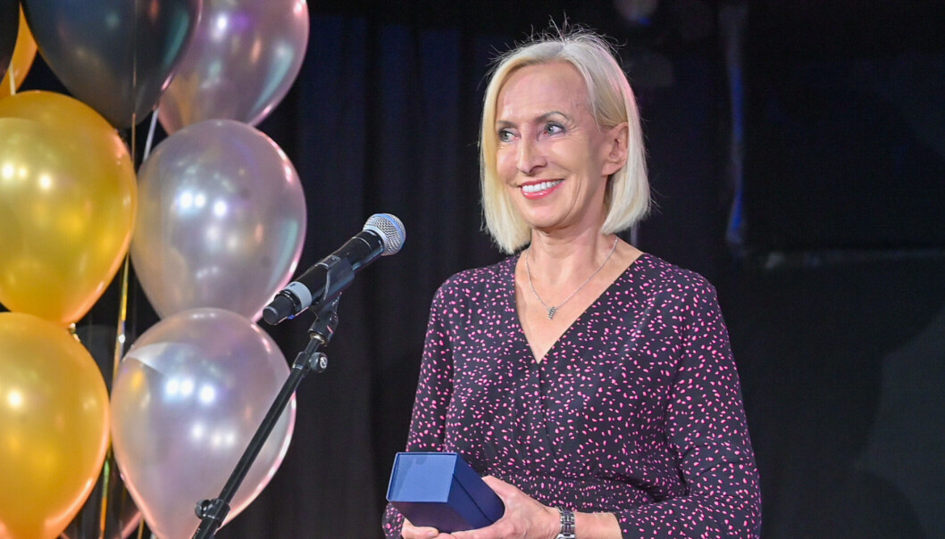 Karen Marie Ellefsen fikk én av to hederspriser under Norske Sportsjournalisters Forbunds prisutdeling i MCB. Karen Marie Ellefsen fikk én av to hederspriser under Norske Sportsjournalisters Forbunds prisutdeling i MCB.