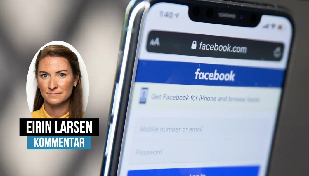 Eirin Larsen falt tilbake i gamle uvaner da Facebook var utilgjengelig Eirin Larsen falt tilbake i gamle uvaner da Facebook var utilgjengelig