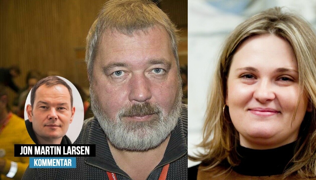 Dmitrij Muratov, Elena Milashina og resten av redaksjonen til Novaya Gazeta skaper viktig journalistikk, skriver Jon Martin Larsen. Dmitrij Muratov, Elena Milashina og resten av redaksjonen til Novaya Gazeta skaper viktig journalistikk, skriver Jon Martin Larsen.