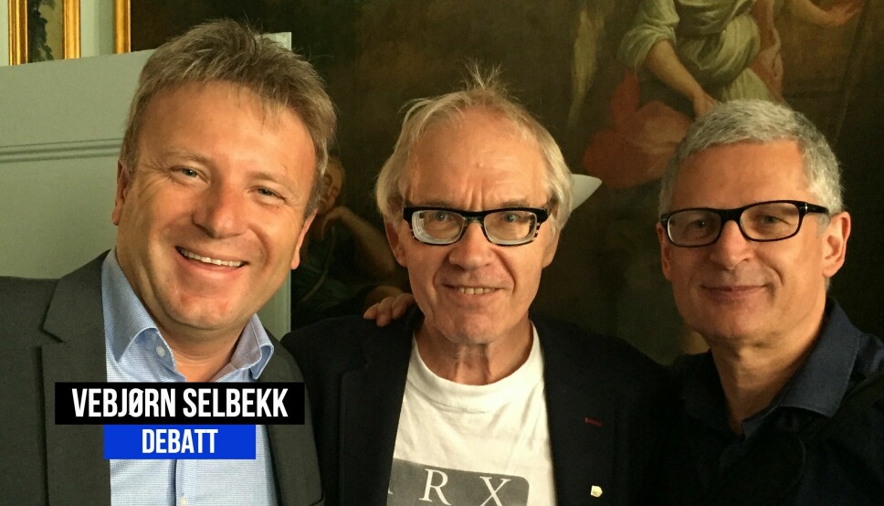 Vebjørn Selbekk møtte Lars Vilks og Flemming Rose i København i 2016.