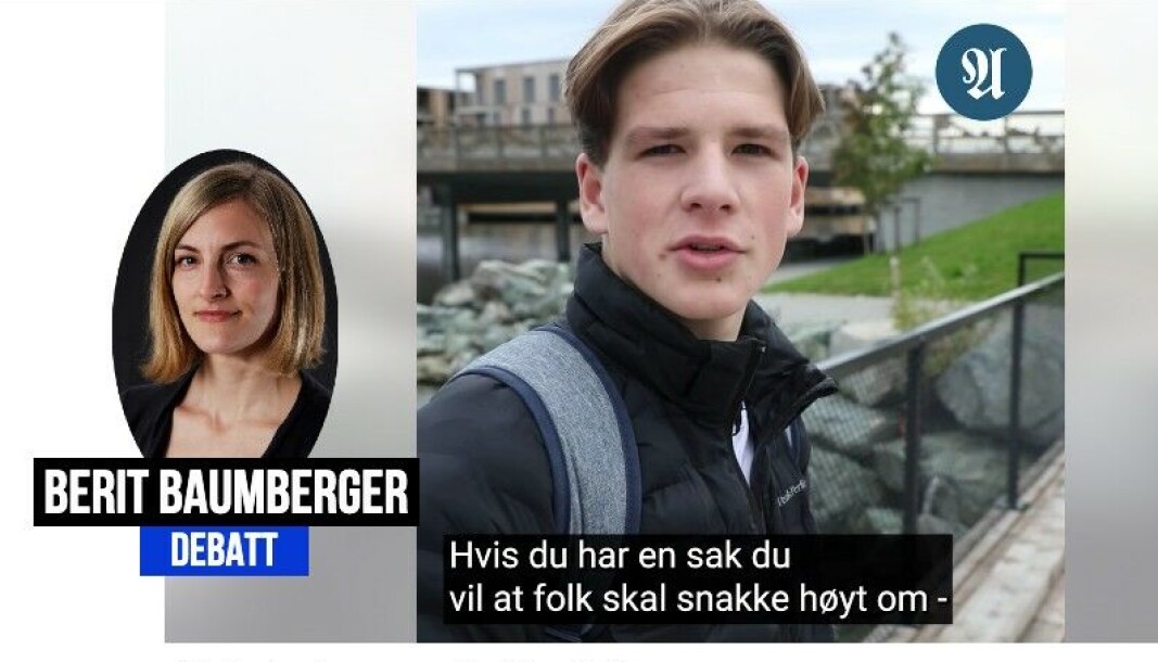 Berit Baumberger mener Debatt-Norge aldri har vært bedre enn nå. Berit Baumberger mener Debatt-Norge aldri har vært bedre enn nå.