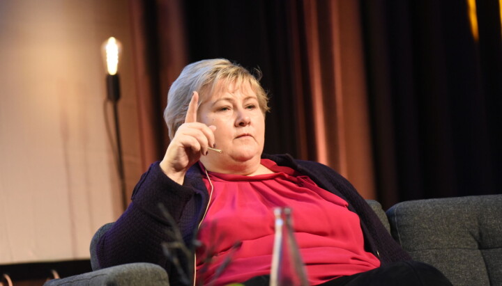Erna Solberg under Hauststormen 2021