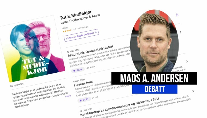 Mads A. Andersen kritiserer podkast med mediekritikk.
