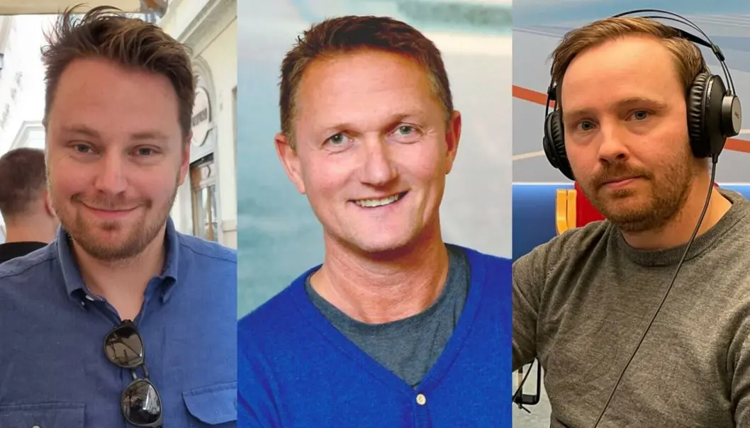 Thomas Skjeggedal Thorsen (fra venstre) er ansatt som sportsreporter, Pål Yngve Berg er ansatt som nyhetsredaktør, mens Øystein Bjerkestrand går fra jobben som digitalredaktør til å bli livesjef i samme avis. Thomas Skjeggedal Thorsen (fra venstre) er ansatt som sportsreporter, Pål Yngve Berg er ansatt som nyhetsredaktør, mens Øystein Bjerkestrand går fra jobben som digitalredaktør til å bli livesjef i samme avis.