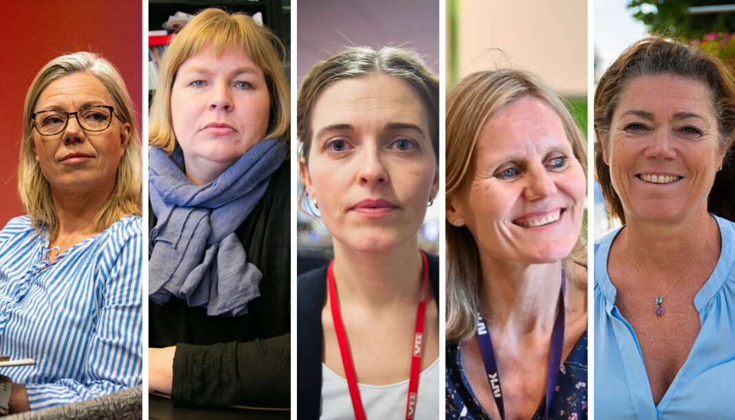 Ansvarlig redaktør i Aftenposten, Trine Eilertsen, generalsekretær i Norsk Presseforbund, Elin Floberghagen, nyhetsredaktør i VG, Tora Bakke Håndlykken, nyhetsdirektør i NRK, Helje Solberg og konsernsjef i Schibsted, Kristin Skogen Lund. Ansvarlig redaktør i Aftenposten, Trine Eilertsen, generalsekretær i Norsk Presseforbund, Elin Floberghagen, nyhetsredaktør i VG, Tora Bakke Håndlykken, nyhetsdirektør i NRK, Helje Solberg og konsernsjef i Schibsted, Kristin Skogen Lund.