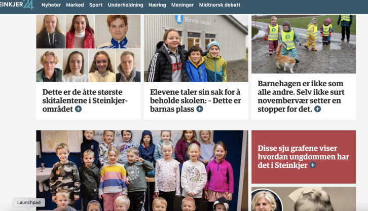 Steinkjer24 fylte fronten med saker om barn i anledning FNs internasjonale barnedag.