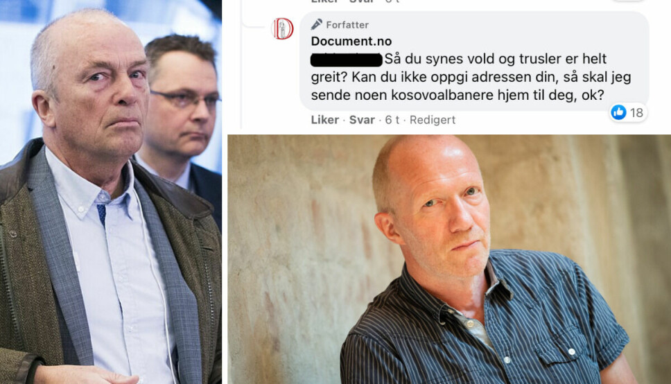 Ansvarlig redaktør i Document.no, Hans Rustad, og generalsekretær i Norsk Redaktørforening, Arne Jensen.