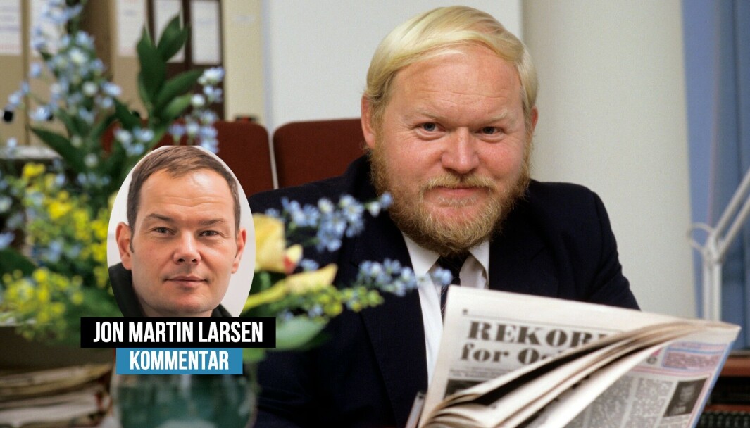 Einar Hanseid var ansvarlig redaktør VG, her fotografert 24. august 1987. Einar Hanseid var ansvarlig redaktør VG, her fotografert 24. august 1987.