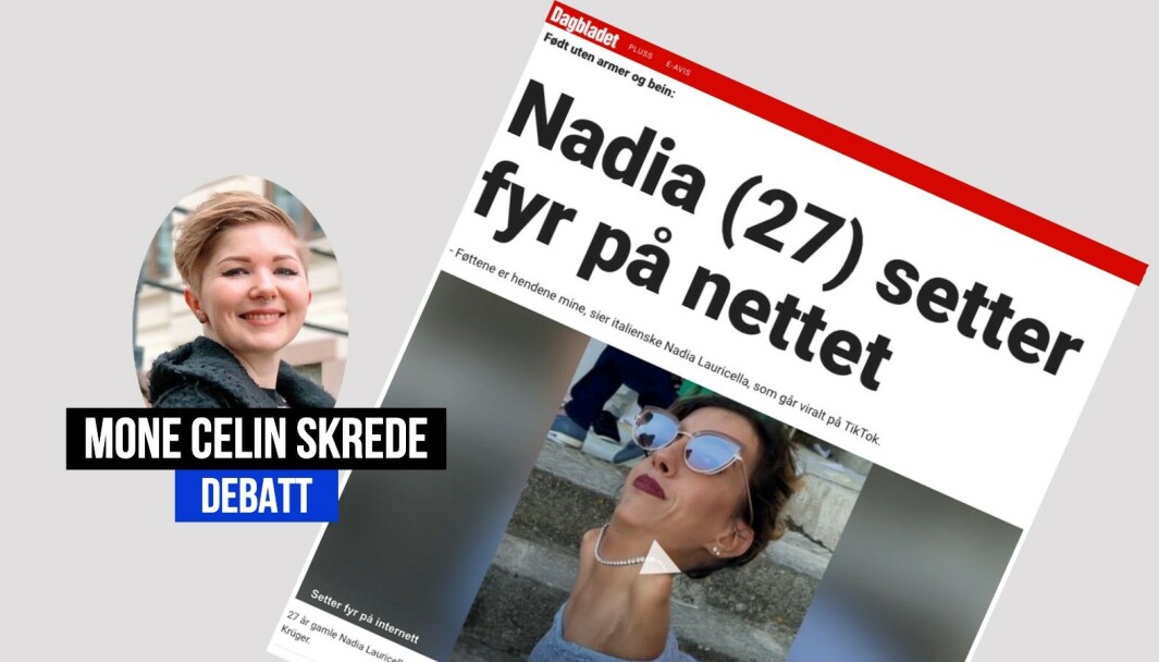 Mone Celin Skrede mener diskriminering mot funksjonshemmede ikke er så synlig. Mone Celin Skrede mener diskriminering mot funksjonshemmede ikke er så synlig.