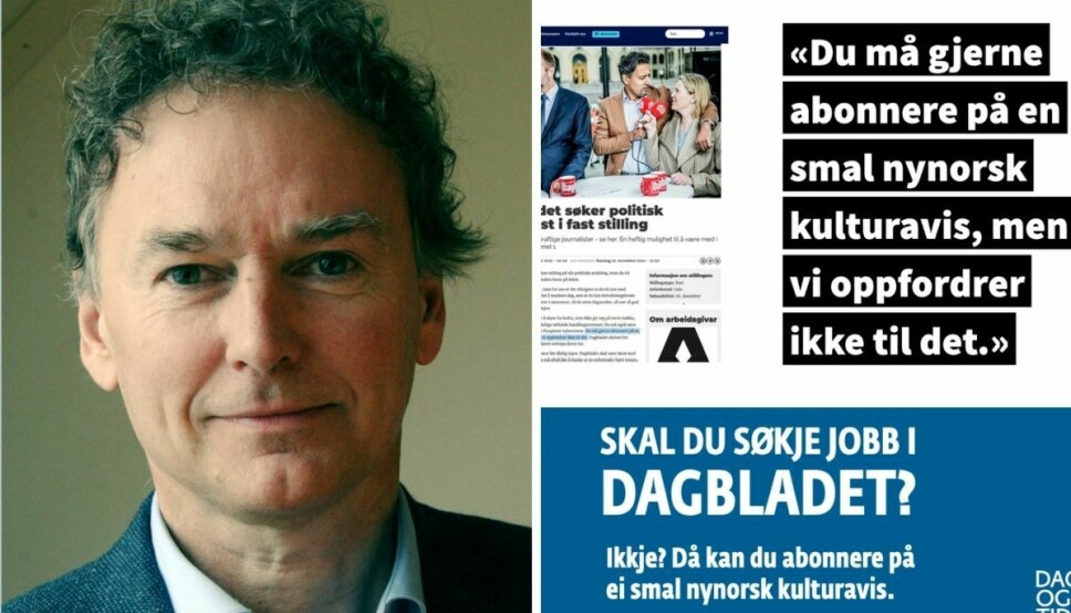 Dag og Tid og redaktør Svein Gjerdåker sendte et humoristisk stikk til Dagbladet. Det hyller Dagbladet.