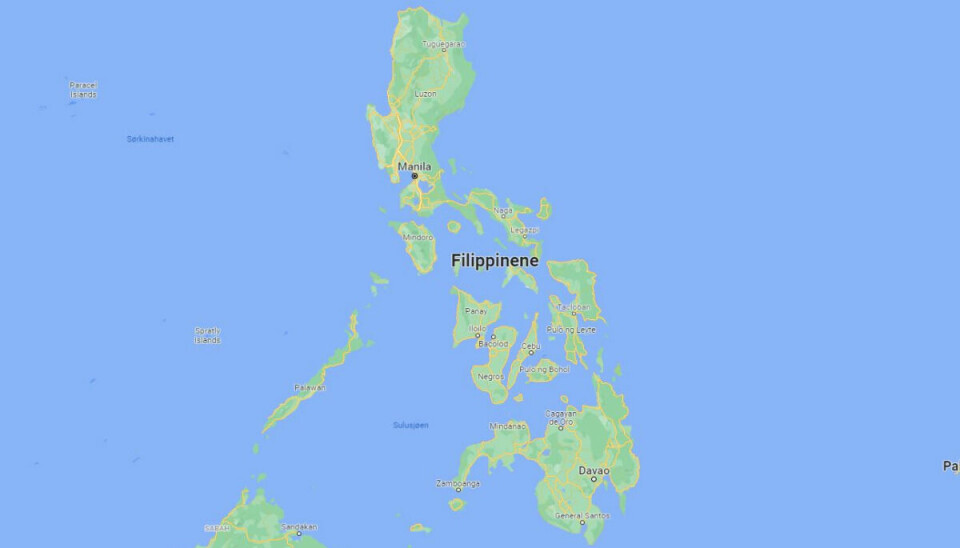 Kart over Filippinene.