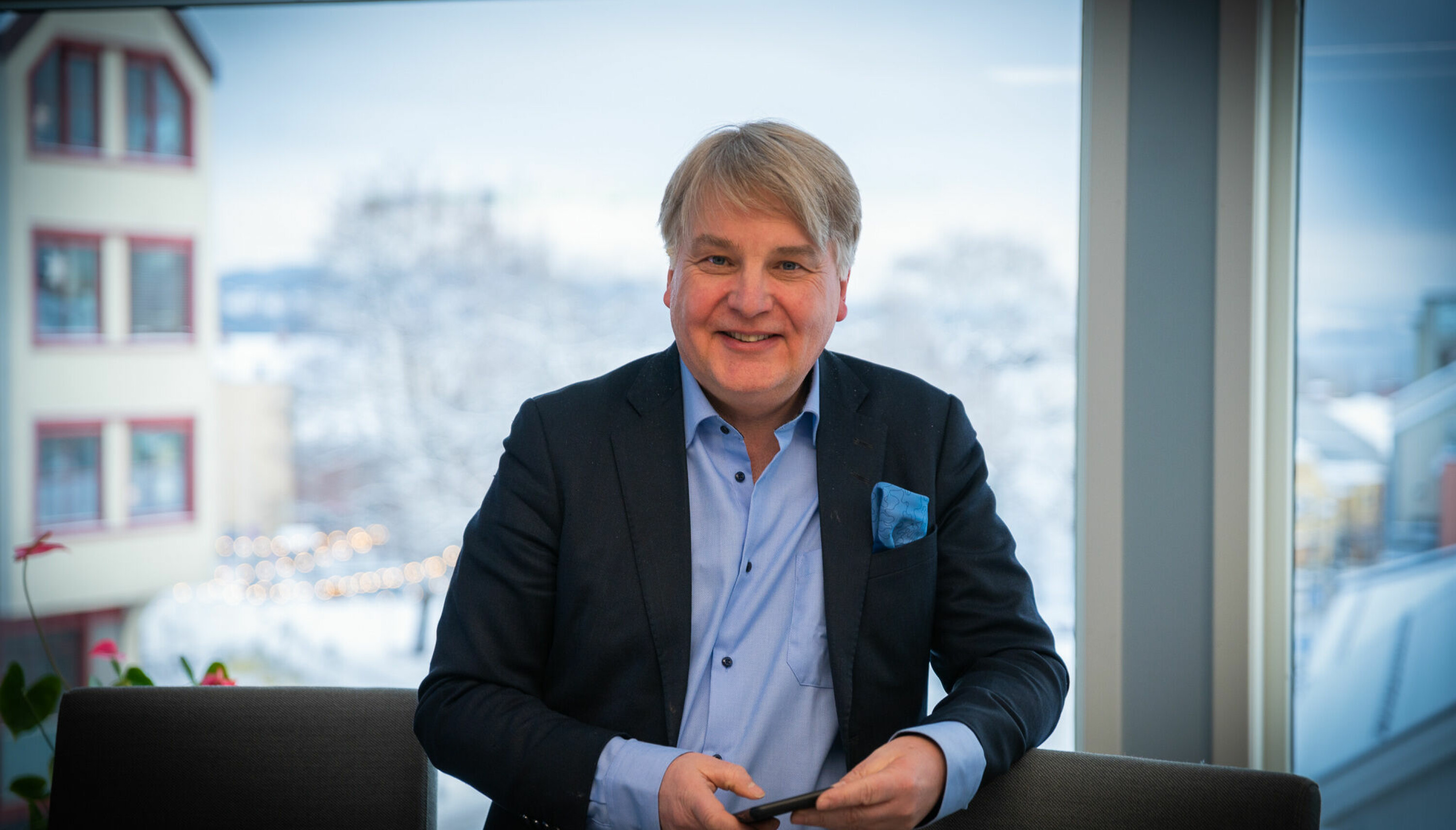 Erik Sønstelie, sjefredaktør i Oppland Arbeiderblad