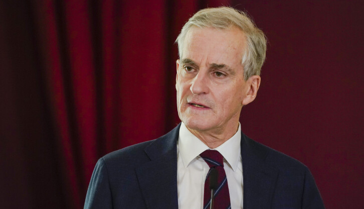 Statsminister Jonas Gahr Støre snakker under den oppsummerende pressekonferanse før jul.