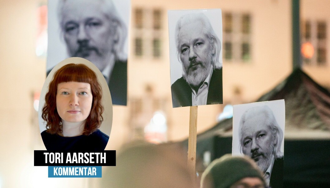 Støtte også til Julian Assange under lystoget for Nobels fredspris, som gikk til to journalister. Støtte også til Julian Assange under lystoget for Nobels fredspris, som gikk til to journalister.