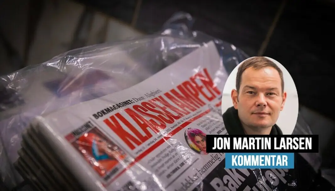 Jon Martin Larsen mener Klassekampen har en spesiell redaksjonell linje. Jon Martin Larsen mener Klassekampen har en spesiell redaksjonell linje.