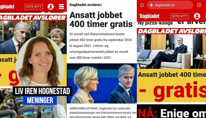 Førstelektor i journalistikk reagerer på Dagbladets bildebruk i denne saken om overtid.