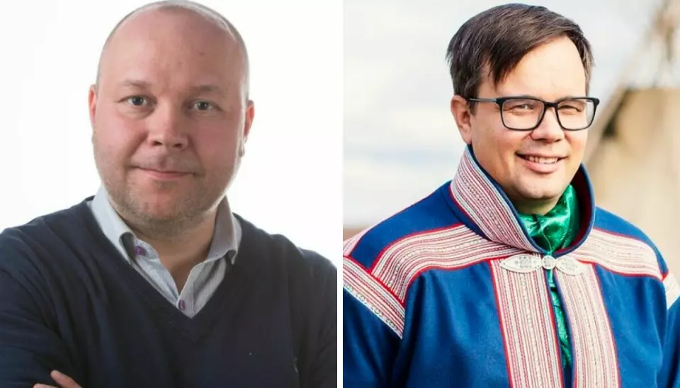 Redaktør i iFinnmark, Stian Eliassen, og Johan Ailo Kalstad, direktør i NRK Sápmi.