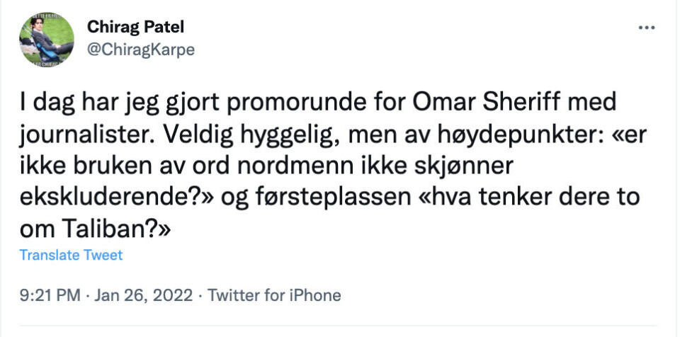 Karpe skriver om promorunden sin på Twitter Karpe skriver om promorunden sin på Twitter