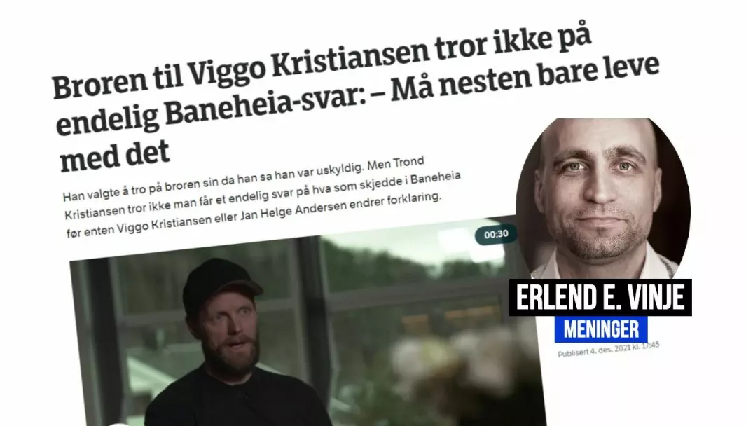 Erlend Ellefsen Vinje reagerer på vinklingen i en NRK-sak, og mener det er brudd på Vær Varsom-plakaten.