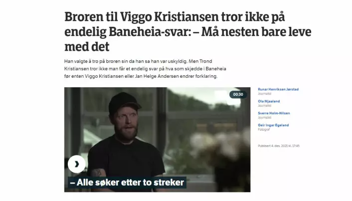 Faksimile, NRK.no, 4.desember 2021