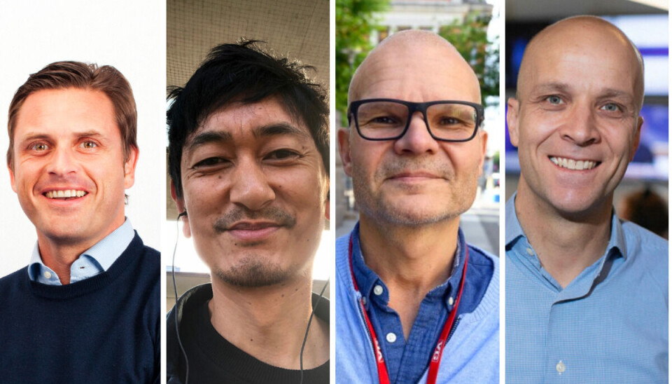 Programredaktør i P4, Anders Opsahl, podkast–sjef i NRK Petter Sommer, redaktør for VGTV Rolf Sønstelie og programdirektør for Bauer Media, Kristoffer Vangen Programredaktør i P4, Anders Opsahl, podkast–sjef i NRK Petter Sommer, redaktør for VGTV Rolf Sønstelie og programdirektør for Bauer Media, Kristoffer Vangen