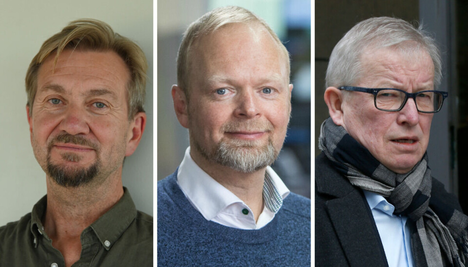 Mediekritiker og fagmedarbeider ved Institutt for journalistikk (IJ), Trygve Aas Olsen, sportsredaktør i TV 2, Vegard Jansen Hagen, og tidligere VG-redaktør og mediekritiker Bernt Olufsen. Mediekritiker og fagmedarbeider ved Institutt for journalistikk (IJ), Trygve Aas Olsen, sportsredaktør i TV 2, Vegard Jansen Hagen, og tidligere VG-redaktør og mediekritiker Bernt Olufsen.