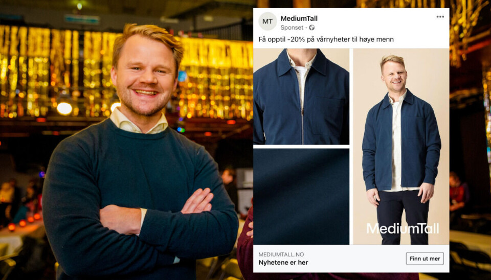 Discovery- og Eurosport-journalist Jonas Bergh-Johnsen har reklamert for klesmerket Mediumtall. Discovery- og Eurosport-journalist Jonas Bergh-Johnsen har reklamert for klesmerket Mediumtall.