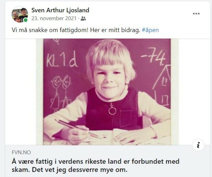 Faksimile fra Facebook.