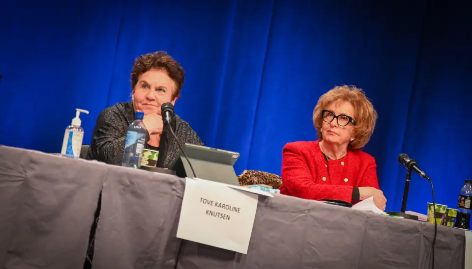 Tove Karoline Knudsen og Trude Drevland i Kringkastingsrådet Tove Karoline Knudsen og Trude Drevland i Kringkastingsrådet