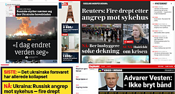 Norske medier med svarte rammer på fronten: – Et virke­middel vi skal bruke med omhu