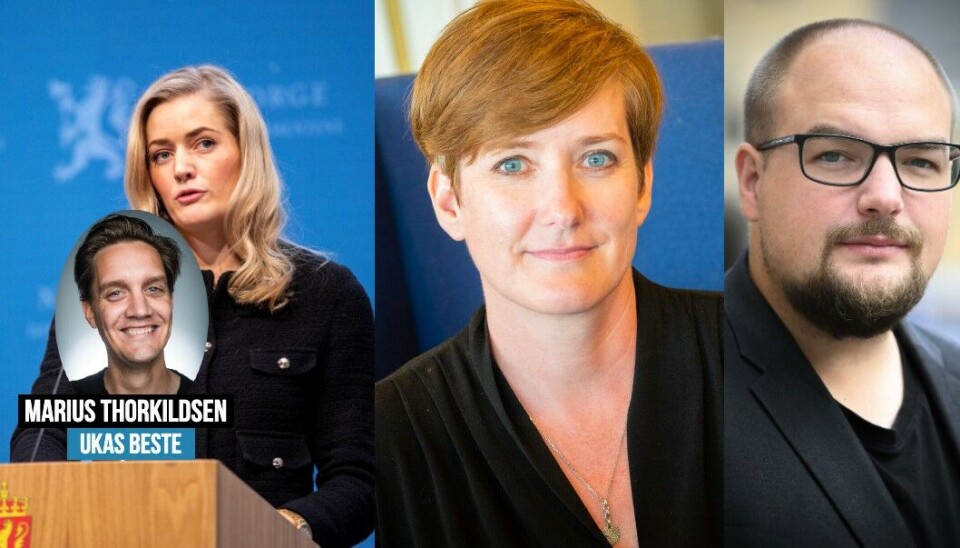 Justisminister Emilie Enger Mehl får tyn for å ikke spå fremtiden, mens Veslemøy Østrem prøvde å holde en hemmelighet Erik Waatland delte i vilden sky denne uka. Det fortjener priser! Justisminister Emilie Enger Mehl får tyn for å ikke spå fremtiden, mens Veslemøy Østrem prøvde å holde en hemmelighet Erik Waatland delte i vilden sky denne uka. Det fortjener priser!