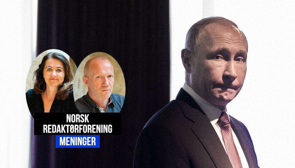 Det er lett å bli provosert og ønske seg enda strengere sanksjoner mot Russland og Putin, skriver Norsk Redaktørforening Det er lett å bli provosert og ønske seg enda strengere sanksjoner mot Russland og Putin, skriver Norsk Redaktørforening