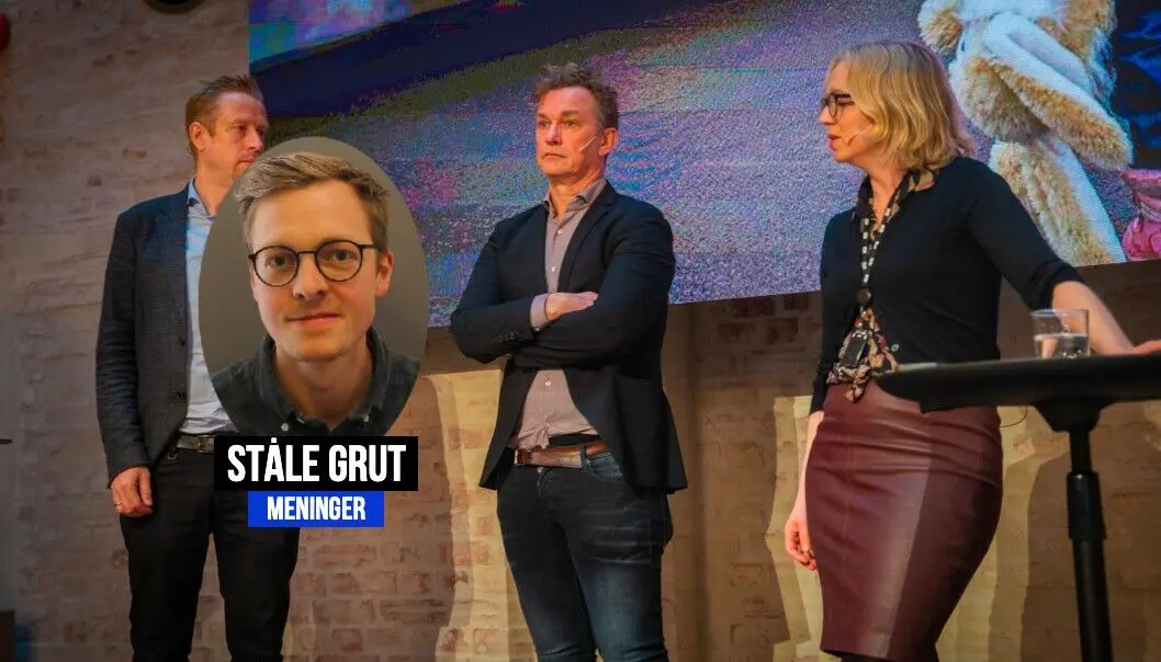 Kristoffer Egeberg fra Faktisk, Espen Olsen Langfeldt fra NRK og Sarah Sørheim fra NTB under et arrangement på Pressens Hus denne uka Kristoffer Egeberg fra Faktisk, Espen Olsen Langfeldt fra NRK og Sarah Sørheim fra NTB under et arrangement på Pressens Hus denne uka