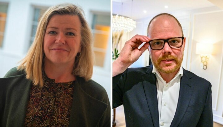 Nyhetsredaktør i Aftenposten, Tone Tveøy Strøm-Gundersen og sjefredaktør i VG, Gard Steiro,