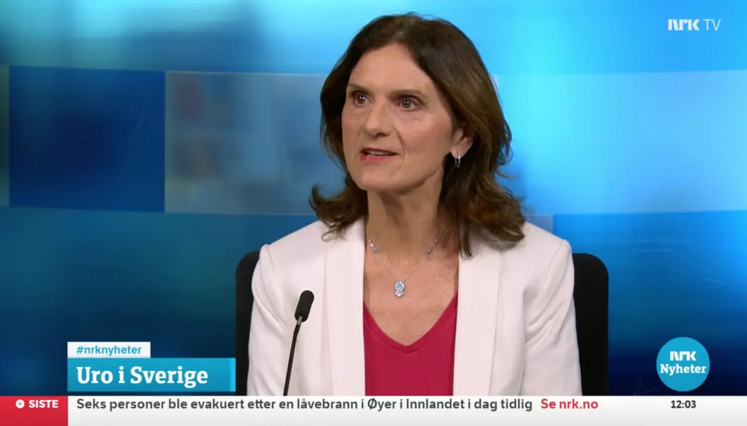 NRK-journalist Sidsel Wold i studio tidligere i år. NRK-journalist Sidsel Wold i studio tidligere i år.
