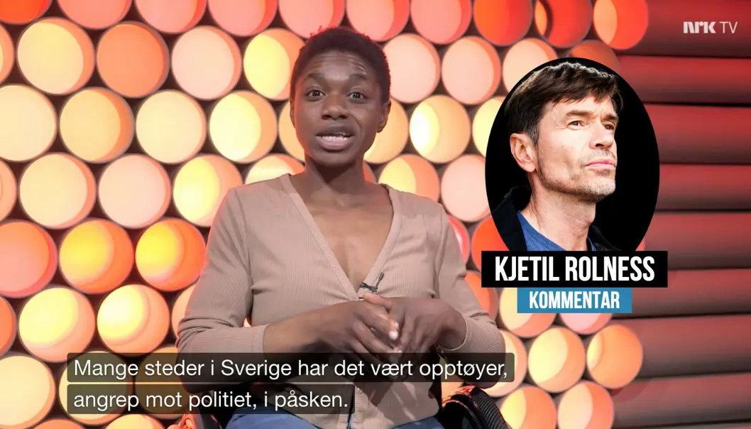 Kjetil Rolness er kritisk til hvordan NRK Supernytt forteller hva som skjedde i Sverige. Kjetil Rolness er kritisk til hvordan NRK Supernytt forteller hva som skjedde i Sverige.