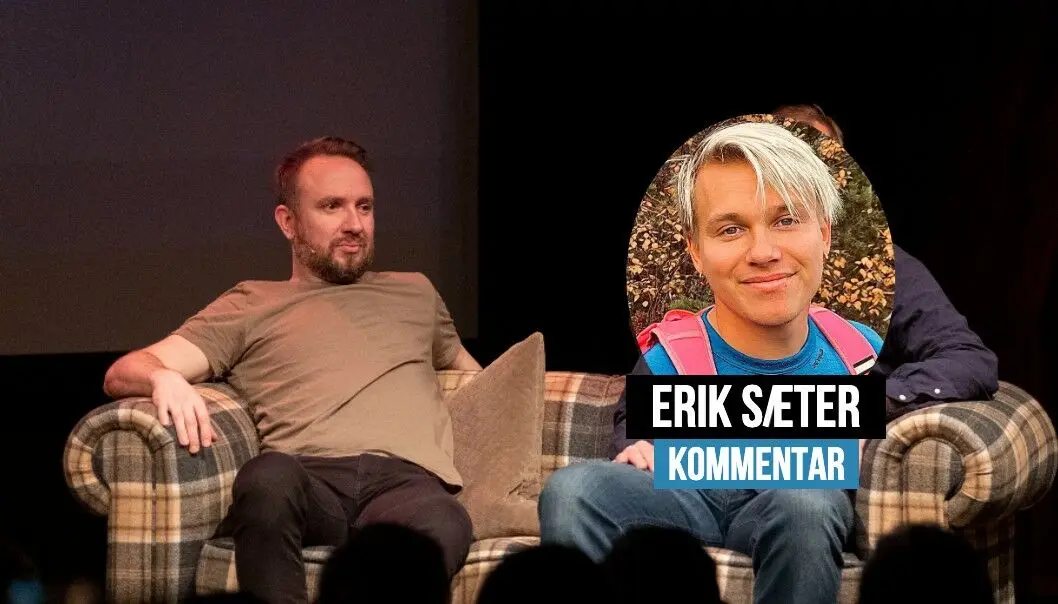 Schibsted er øverste eier av VG, VGTV og Max Social. Bernt Hulsker var inntil nylig med i staben til Max Social. Her er han på et VG-podkast arrangement i 2019. Schibsted er øverste eier av VG, VGTV og Max Social. Bernt Hulsker var inntil nylig med i staben til Max Social. Her er han på et VG-podkast arrangement i 2019.