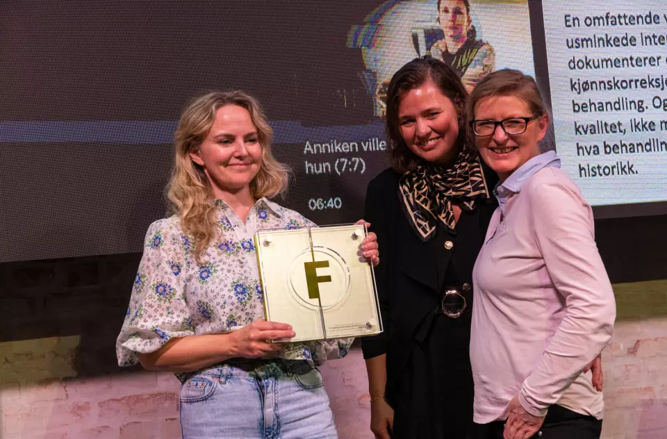 Journalistprisen under Fagpresseprisen gikk til Sykepleien og Siv Johanne Seglem, kari Anne Dolonen og Hilde R. Evensen