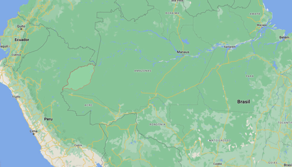 Kart over Atalaia do Norte i Amazonas.
