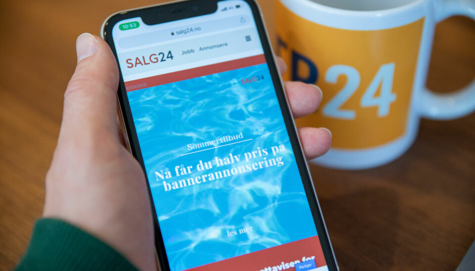 Hele 66 prosent leser Salg24 på mobil. Med mobilbanner når du flere.