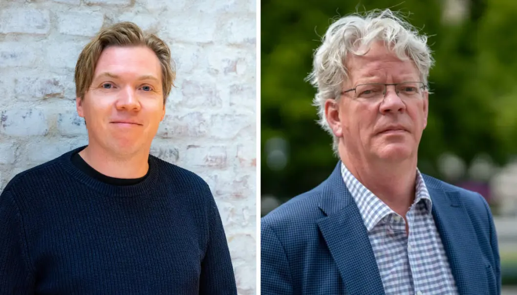 Rådgiver i Norsk Journalistlag og medlem av Pressens offentlighetsutvalg, Sindre Granly Meldalen, og Tron Strand, leder i Offentlighetsutvalget Rådgiver i Norsk Journalistlag og medlem av Pressens offentlighetsutvalg, Sindre Granly Meldalen, og Tron Strand, leder i Offentlighetsutvalget