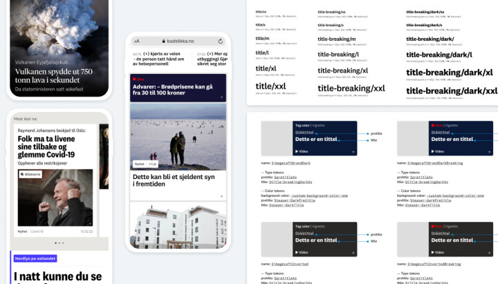 Her er skisser fra Budstikkas design som også er en pilot for designet Bravo.