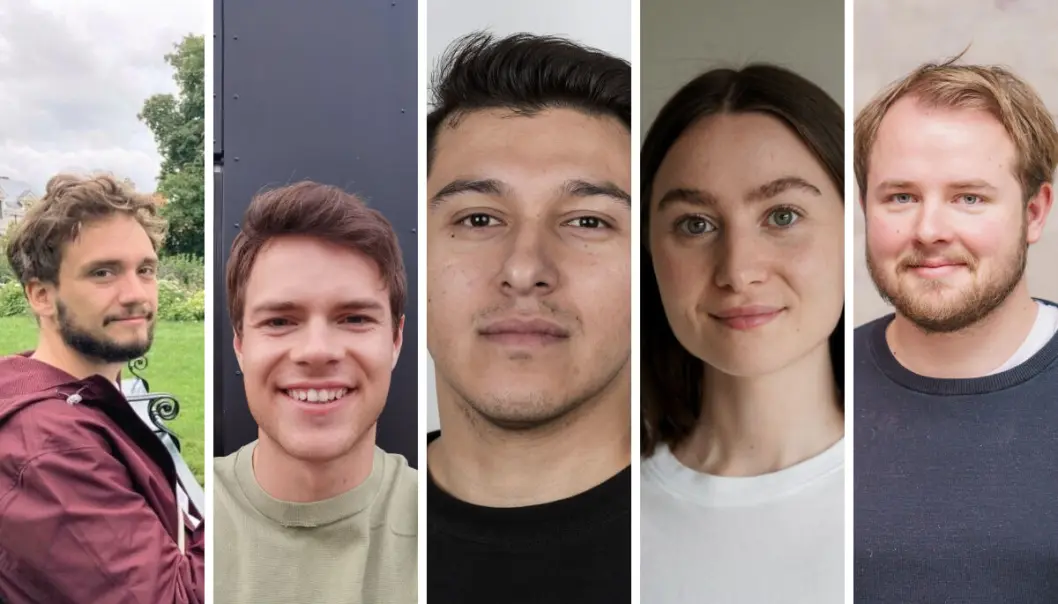 Håkon Kvam Lyngstad (fra venstre), Johannes Steen, Sindre Camilo Lode, Oline Birgitte Nave og Oddvar Sagbakken Saanum har fått jobb som breakingreportere hos TV 2. Håkon Kvam Lyngstad (fra venstre), Johannes Steen, Sindre Camilo Lode, Oline Birgitte Nave og Oddvar Sagbakken Saanum har fått jobb som breakingreportere hos TV 2.