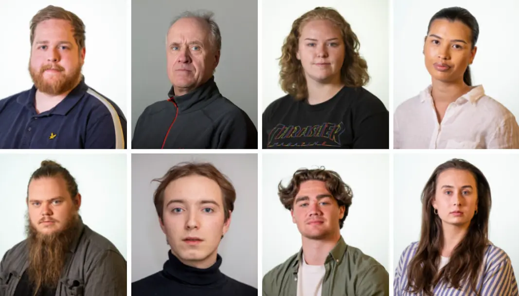 Sommervikarene i HA. Øverst fra venstre: Jørgen Karlsen, Frank Brandsås, Jenny Marie Sveen, Synne Kringsjaa, Henrik Langgård, David W. Øynes, Syver Grønbakken og Ingrid Danielsen Ekern. Sommervikarene i HA. Øverst fra venstre: Jørgen Karlsen, Frank Brandsås, Jenny Marie Sveen, Synne Kringsjaa, Henrik Langgård, David W. Øynes, Syver Grønbakken og Ingrid Danielsen Ekern.