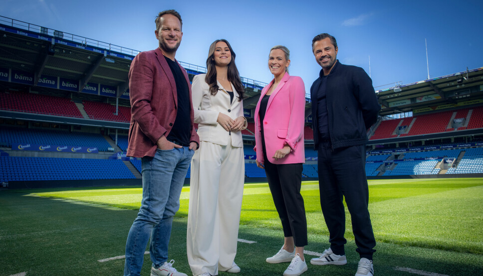 Andreas Hagen, Ingrid Halstensen, Carina Olset og Jan-Henrik Børslid er noen av profilene som skal jobbe med fotball-EM for NRK og TV 2.